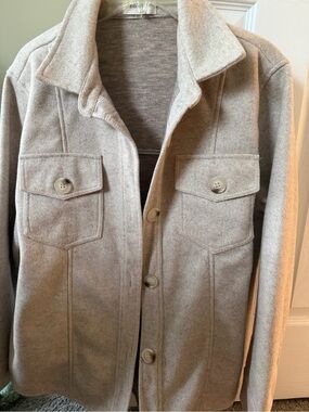 Women’s Oatmeal Button-Front Jacket